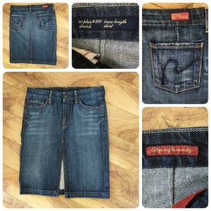 COH-Sophia Stretch Denim Skirt, Knee Length sz 26